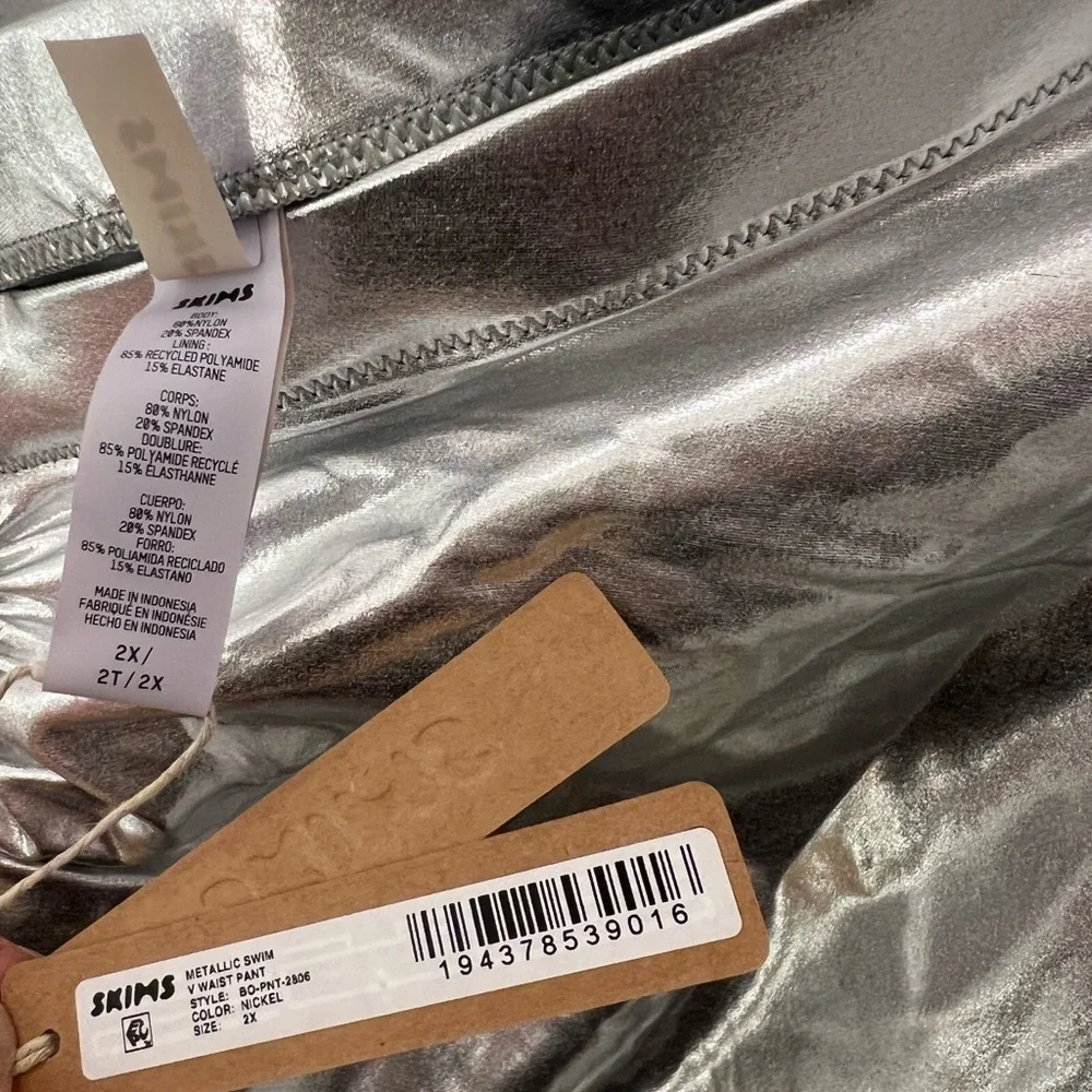 SKIMS | Metallic Swim V Waist Pant NWT